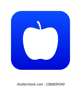 Glossy apple icon digital blue for any design isolated on white vector illustration