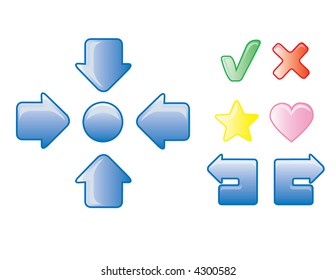 Glossy arrow icons