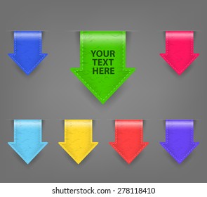 Glossy Arrow ribbon colored set