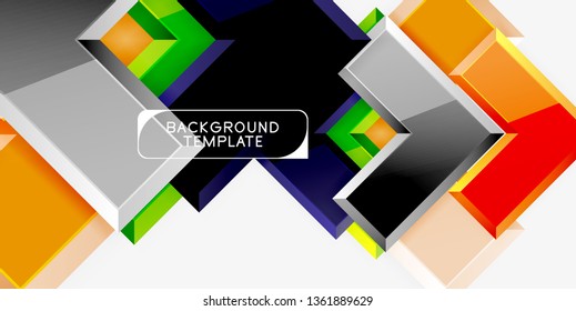 Fondo de las flechas brillante, ilustración vectorial