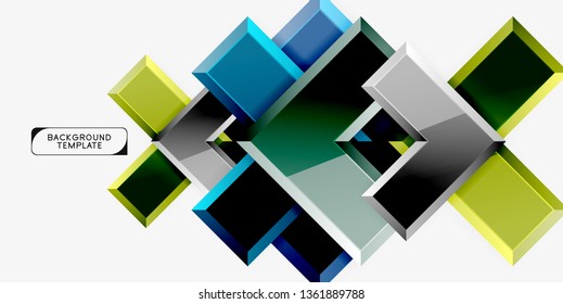 Glossy arrows background, vector illustration