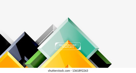 Glossy arrows background, vector illustration