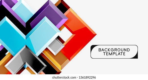 Glossy arrows background, vector illustration