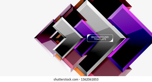 Glossy arrows background, vector illustration