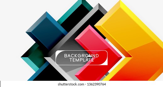 Glossy arrows background, vector illustration