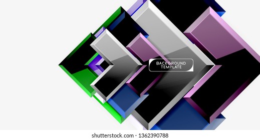 Glossy arrows background, vector illustration