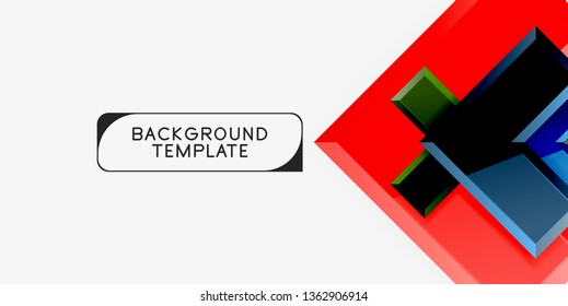 Glossy arrows background, vector illustration