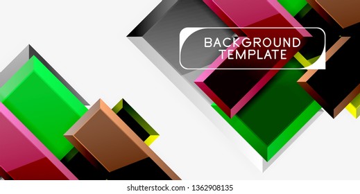 Glossy arrows background, vector illustration