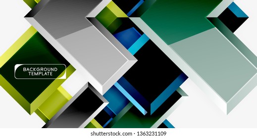 Glossy arrows background, vector illustration