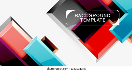 Glossy arrows background, vector illustration