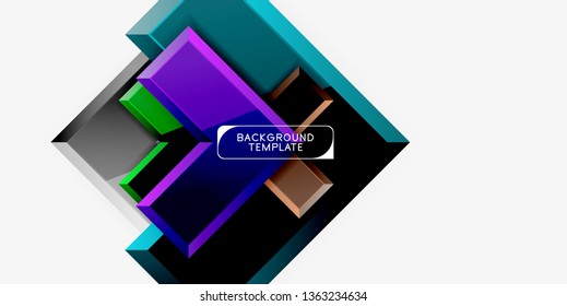 Glossy arrows background, vector illustration