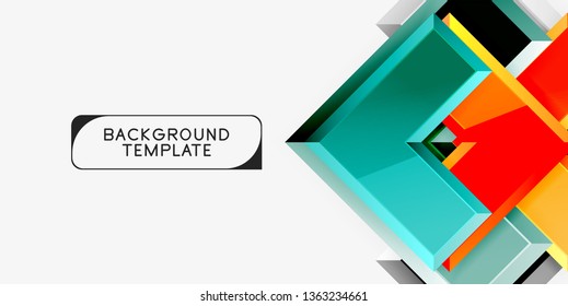 Glossy arrows background, vector illustration