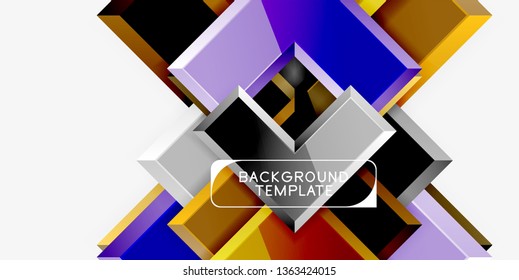 Glossy arrows background, vector illustration