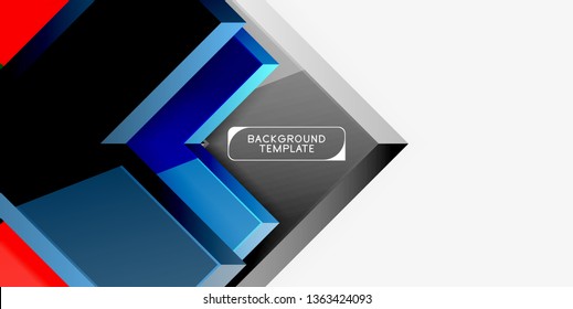 Glossy arrows background, vector illustration