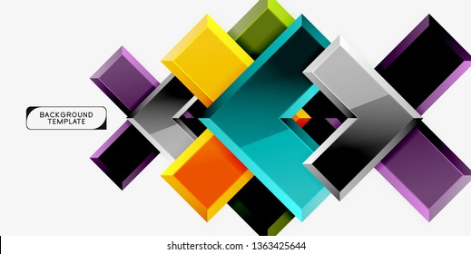 Glossy arrows background, vector illustration