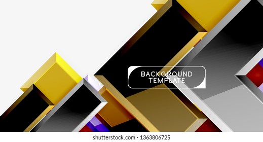 Glossy arrows background, vector illustration