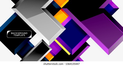 Glossy arrows background, vector illustration