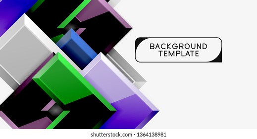 Glossy arrows background, vector illustration