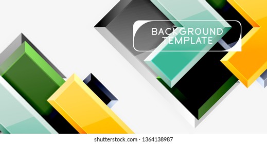 Glossy arrows background, vector illustration