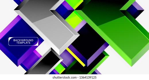 Glossy arrows background, vector illustration