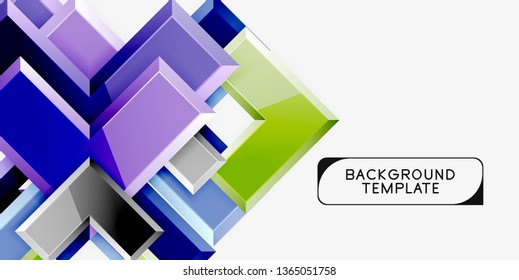 Glossy arrows background, vector illustration
