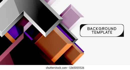Glossy arrows background, vector illustration