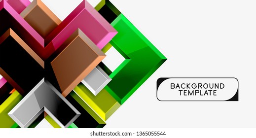 Glossy arrows background, vector illustration