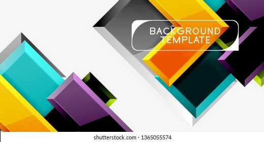 Glossy arrows background, vector illustration