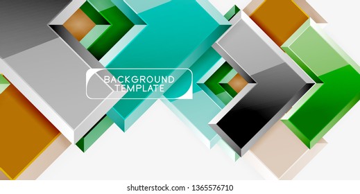 Glossy arrows background, vector illustration