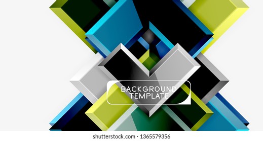 Glossy arrows background, vector illustration