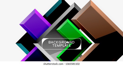 Glossy arrows background, vector illustration