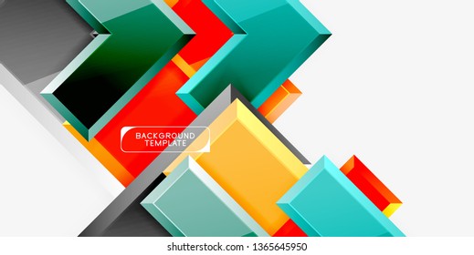 Glossy arrows background, vector illustration
