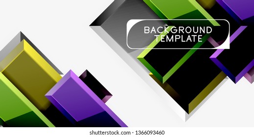 Glossy arrows background, vector illustration