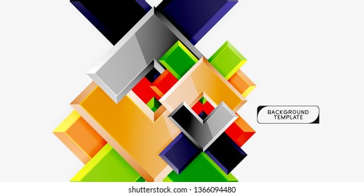 Glossy arrows background, vector illustration