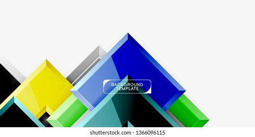 Glossy arrows background, vector illustration