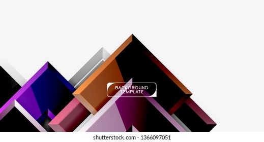 Glossy arrows background, vector illustration