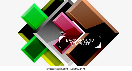 Glossy arrows background, vector illustration