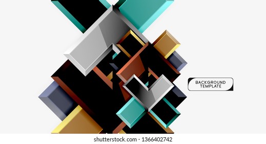 Glossy arrows background, vector illustration