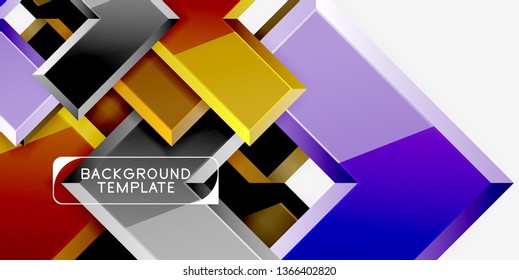 Glossy arrows background, vector illustration