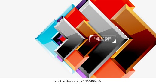 Glossy arrows background, vector illustration
