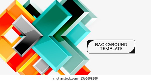 Glossy arrows background, vector illustration