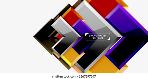 Glossy arrows background, vector illustration