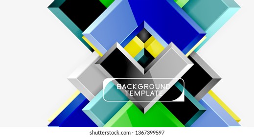 Glossy arrows background, vector illustration