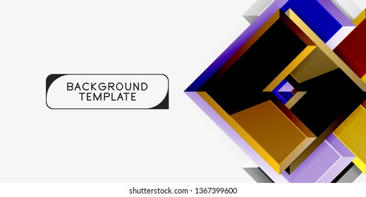 Glossy arrows background, vector illustration