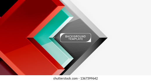 Glossy arrows background, vector illustration
