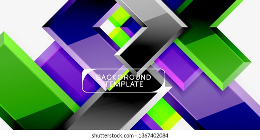 Glossy arrows background, vector illustration