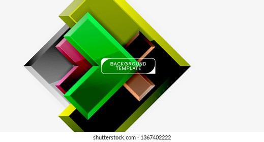 Glossy arrows background, vector illustration
