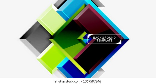 Glossy arrows background, vector illustration