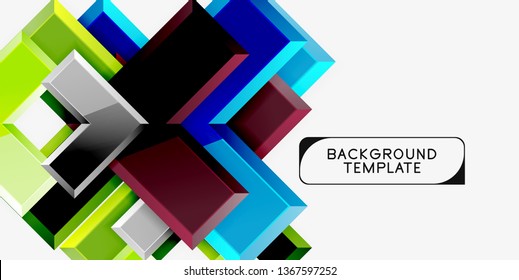 Glossy arrows background, vector illustration