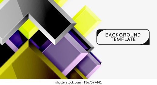 Glossy arrows background, vector illustration